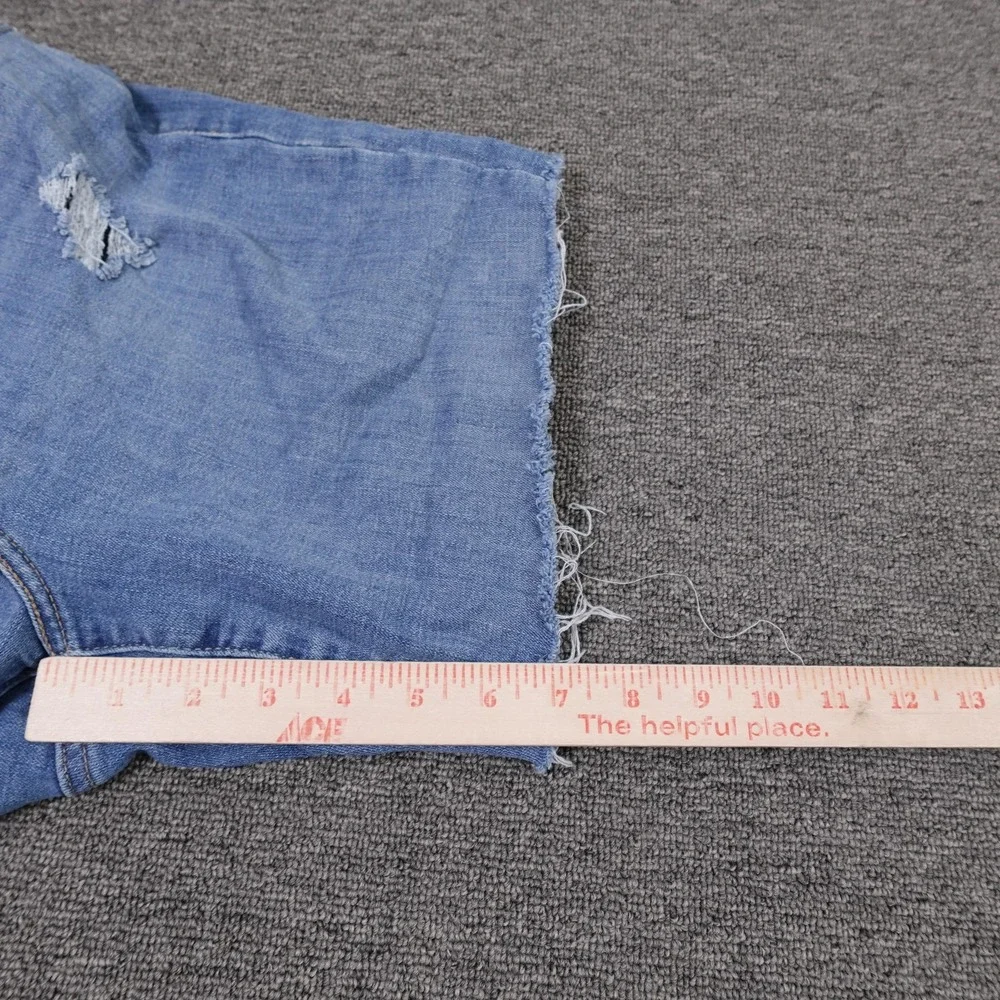Levis Bermuda Shorts Mens 30 Blue Denim Distressed Cutoff Frayed Hem‎ 10 Inseam
